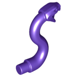 Snake Head with Open Mouth, Fangs and Curved Neck with Bar Snake Head with Open Mouth, Fangs and Curved Neck with Bar