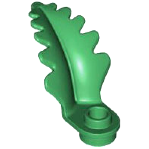 Деталь LEGO 2682 Plant Plate, Round 1 x 1 with Curved, Upright Leaf - Green