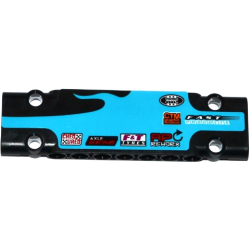 Technic, Panel Plate 3 x 11 x 1 with Sponsor Logos on Medium Azure Flame Pattern Model Right Side (Sticker) - Set 42050