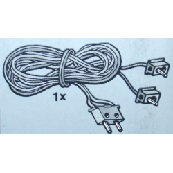 Electric, Wire 12V / 4.5V with two 1-prong connectors and one 2-prong connector without middle pin, 190 Studs Long