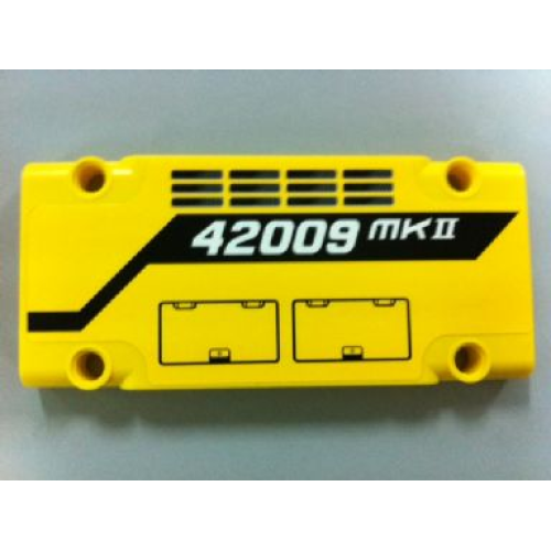 Деталь LEGO 64782pb004 Technic, Panel Plate 5 x 11 x 1 with Grilles, Hatches and '42009 MKII' Pattern (Sticker) - Set 42009