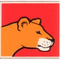 Duplo, Tile 2 x 2 x 1 with Lion Mosaic Picture 09 Pattern