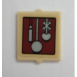 Glass for Window 1 x 2 x 2 Flat Front with Clock Weights Pattern (Sticker) - Set 75980 Glass for Window 1 x 2 x 2 Flat Front with Clock Weights Pattern (Sticker) - Set 75980