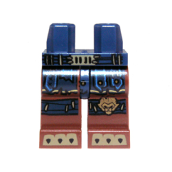 Hips and Reddish Brown Legs with Dark Blue Loincloth, Belt, Gold Lion Knee Pad and Dark Tan Claws Pattern Hips and Reddish Brown Legs with Dark Blue Loincloth, Belt, Gold Lion Knee Pad and Dark Tan Claws Pattern