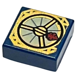 Tile 1 x 1 with Magic Compass with Thick Dark Red Needle Pattern Tile 1 x 1 with Magic Compass with Thick Dark Red Needle Pattern
