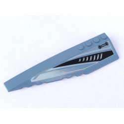 Wedge 12 x 3 Left with Alpha Team Arctic Side-Only Long Grille Pattern (Sticker) - Set 4770