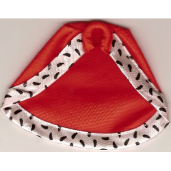 Belville, Clothes Cloak for King with White and Black Satin Trim and Stiff Collar - Red