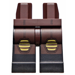 Hips and Black Legs with Dark Brown Armor and Yellow Knee Pads Pattern (Vixen) Hips and Black Legs with Dark Brown Armor and Yellow Knee Pads Pattern (Vixen)