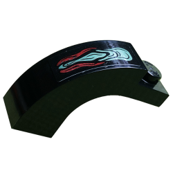 Arch 1 x 3 x 2 Curved Top with Dark Red and Sand Green Skin Pattern (Sticker) - Set 76145