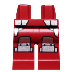 Hips and Legs with Silver Armor Sides and Knee Pads, Black Outline Pattern Hips and Legs with Silver Armor Sides and Knee Pads, Black Outline Pattern