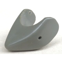 Shark Head with Pointed Nose and Debossed Eyes - Dark Gray Shark Head with Pointed Nose and Debossed Eyes - Dark Gray