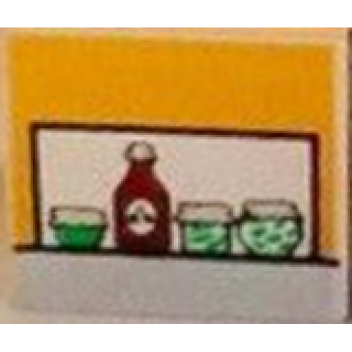 Деталь LEGO 2756pb485 Duplo, Tile 2 x 2 x 1 with Farmhouse Mosaic Picture 13 Pattern