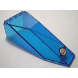 Windscreen 10 x 4 x 2 1/3 Canopy with Alpha Team White Grid with Red Ring Pattern (Sticker) - Set 6773