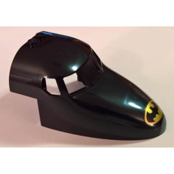Aircraft Fuselage Forward Top Curved 6 x 10 x 4 with 5 Window Panes with Batman Logo Pattern Aircraft Fuselage Forward Top Curved 6 x 10 x 4 with 5 Window Panes with Batman Logo Pattern
