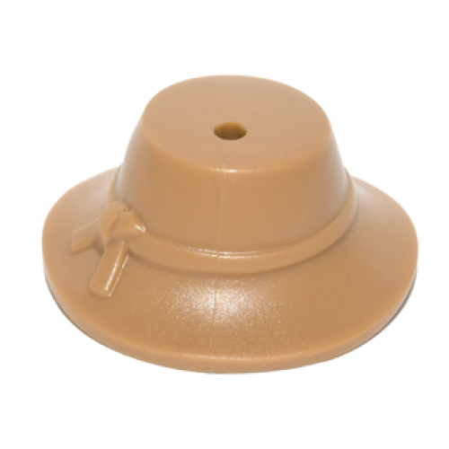 Деталь LEGO 13788 Minifigure, Headgear Hat, Wide Brim Down with Knotted Band - Medium Nougat
