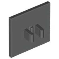 Road Sign 2 x 2 Square with Clip - Dark Gray