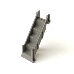 Stairs 4 x 7 x 9 1/3 Straight Enclosed - Dark Gray