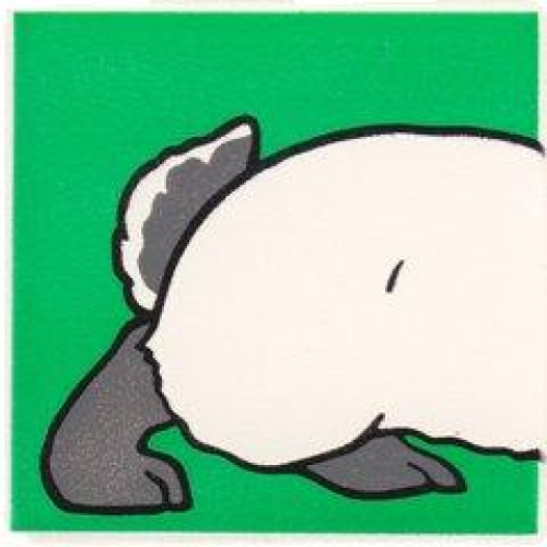 Деталь LEGO 2756pb277 Duplo, Tile 2 x 2 x 1 with Rabbit Mosaic Picture 07 Pattern