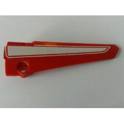 Technic, Panel Fairing # 6 Long Smooth, Side B with White Wide Stripe Pattern (Sticker) - Set 8258 Technic, Panel Fairing # 6 Long Smooth, Side B with White Wide Stripe Pattern (Sticker) - Set 8258