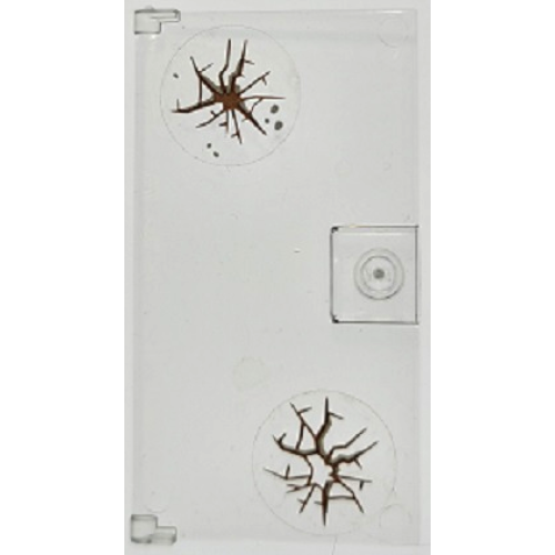 Деталь LEGO 60616pb091 Door 1 x 4 x 6 with Stud Handle with Dark Brown Cracks and Holes and Dark Bluish Gray Mud Spots Pattern (Stickers) - Set 70424