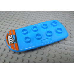 Duplo Utensil Blastboard / Hoverboard with White 'TTA' and Orange Rectangles Pattern
