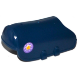 Horse Barding with 2 Clasps with Bright Light Orange Star and White Stitches on Medium Lavender Background Pattern (Sticker) - Set 41125