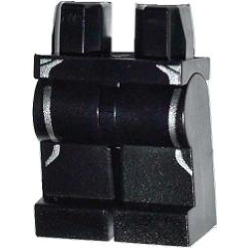 Деталь LEGO 970c00pb0249 Hips and Legs with Silver Trim Pattern
