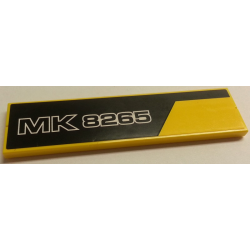 Stickered Assembly 8 x 2 with Black Line and 'MK 8265' Pattern Model Right Side (Sticker) - Set 8265 - 2 Tile 1 x 8 Stickered Assembly 8 x 2 with Black Line and 'MK 8265' Pattern Model Right Side (Sticker) - Set 8265 - 2 Tile 1 x 8