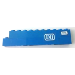 Stickered Assembly 11 x 1 x 2 with 'DB' and 'Brussell Amsterdam' Pattern (Stickers) - Set 7818 - 1 Brick 1 x 3, 1 Brick 1 x 4, 1 Brick 1 x 6, 1 Brick 1 x 8