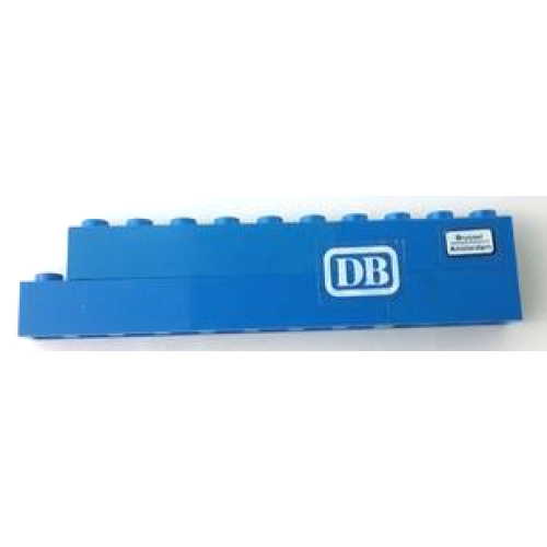 Деталь LEGO BA266pb02 Stickered Assembly 11 x 1 x 2 with 'DB' and 'Brussell Amsterdam' Pattern (Stickers) - Set 7818 - 1 Brick 1 x 3, 1 Brick 1 x 4, 1 Brick 1 x 6, 1 Brick 1 x 8