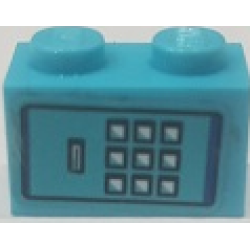 Brick 1 x 2 with Keypad Pattern (Sticker) - Set 75824 Brick 1 x 2 with Keypad Pattern (Sticker) - Set 75824