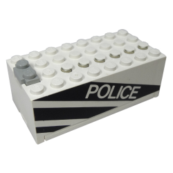 Electric 9V Battery Box Small with 'POLICE' and Black Stripes Pattern