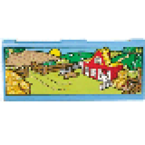 Деталь LEGO dupsbmc02pb01 Story Builder Farmyard Fun Card Storage Unit and Memory Card with Farm Pattern