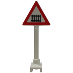 Road Sign Triangle with Level Crossing Pattern Road Sign Triangle with Level Crossing Pattern