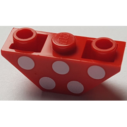 Slope, Inverted 45 3 x 1 Double with White Polka Dots Pattern