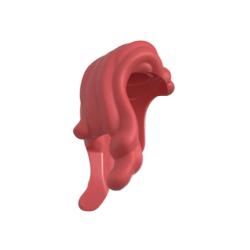 Minifigure, Hair Female Long Top, Left Side Swept Back