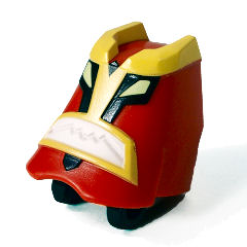 Деталь LEGO 87854c01pb01 Large Figure Head Modified Ben 10 Jet Ray with Yellow Brow Pattern