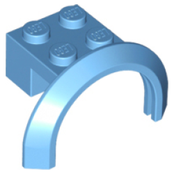 Vehicle, Mudguard 4 x 2 1/2 x 1 2/3 with Arch Round - Medium Blue