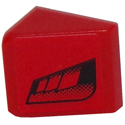 Slope 30 1 x 1 x 2/3 with Black Faded Air Vents on Red Background Pattern Model Left Side (Sticker) - Set 8147