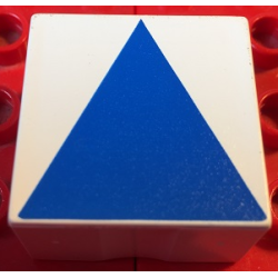 Duplo, Tile 2 x 2 x 1 with Shape Blue Isosceles Triangle Pattern Duplo, Tile 2 x 2 x 1 with Shape Blue Isosceles Triangle Pattern