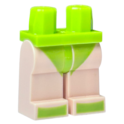 Hips and Light Nougat Legs with Lime Leotard and Toes Pattern Hips and Light Nougat Legs with Lime Leotard and Toes Pattern