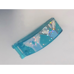 Windscreen 6 x 2 x 2 with Bar Handle with Bright Light Blue, Medium Azure and White Shapes on Silver Holographic Glitter Background Pattern Model Right Side (Sticker) - Sets 41148 / 43172 Windscreen 6 x 2 x 2 with Bar Handle with Bright Light Blue, Medium Azure and White Shapes on Silver Holographic Glitter Background Pattern Model Right Side (Sticker) - Sets 41148 / 43172