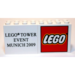 Brick 2 x 4 x 3 with LEGO Tower Event Munich 2009 Pattern