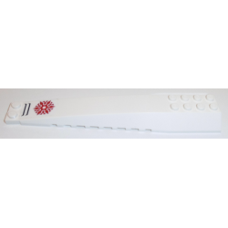Wedge 16 x 4 Triple Curved with Reinforcements with Black Air Vent and Red Shuriken Throwing Star Pattern (Sticker) - Set 70673