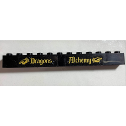 Brick 1 x 12 with 'Dragons', 'Alchemy', and Pointing Hands Pattern (Stickers) - Set 75978 Brick 1 x 12 with 'Dragons', 'Alchemy', and Pointing Hands Pattern (Stickers) - Set 75978