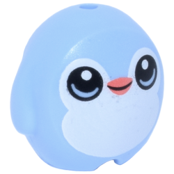 Minifigure, Utensil Pillow Plush Toy with Penguin with Black Eyes, Coral Beak and White Stomach Pattern
