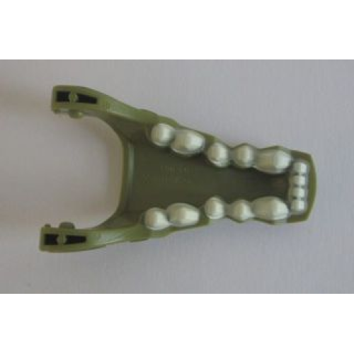 Деталь LEGO 13699pb01 Large Figure Head Modified Chima Crocodile Jaw Lower with Teeth Pattern