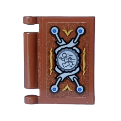 Minifigure, Utensil Book Cover with Running Minifigure in Dark Bluish Gray Gear, Light Bluish Gray Tentacles with Blue Circles and Gold Filigree Pattern (Sticker) - Set 21348 (Dungeons & Dragons Manual of Quickness of Action) Minifigure, Utensil Book Cover with Running Minifigure in Dark Bluish Gray Gear, Light Bluish Gray Tentacles with Blue Circles and Gold Filigree Pattern (Sticker) - Set 21348 (Dungeons & Dragons Manual of Quickness of Action)