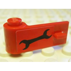 Door 1 x 3 x 1 Left with Black Wrench Pattern (Sticker) - Set 8147