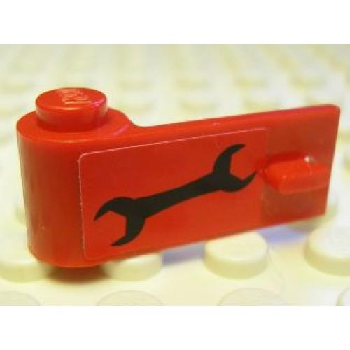 Деталь LEGO 3822pb019 Door 1 x 3 x 1 Left with Black Wrench Pattern (Sticker) - Set 8147